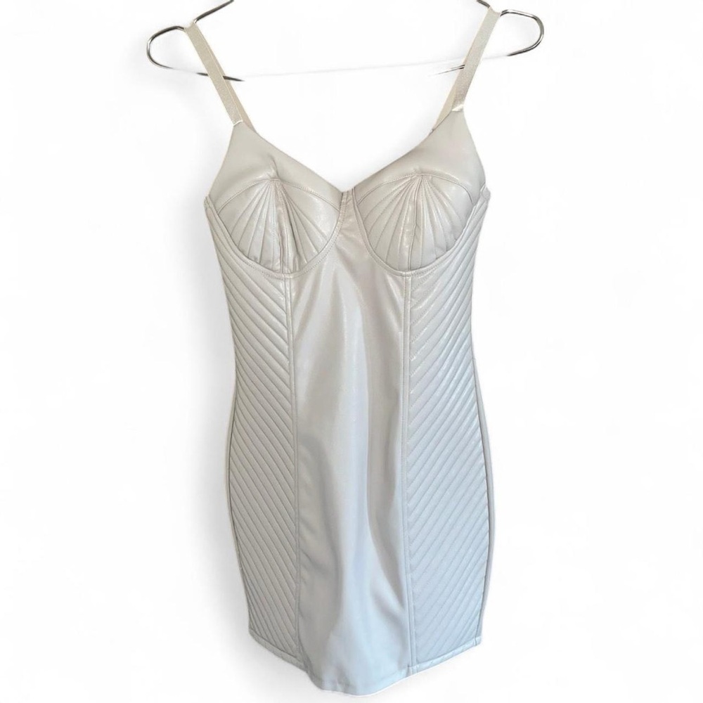 Elegant Cream Bustier Mini Dress